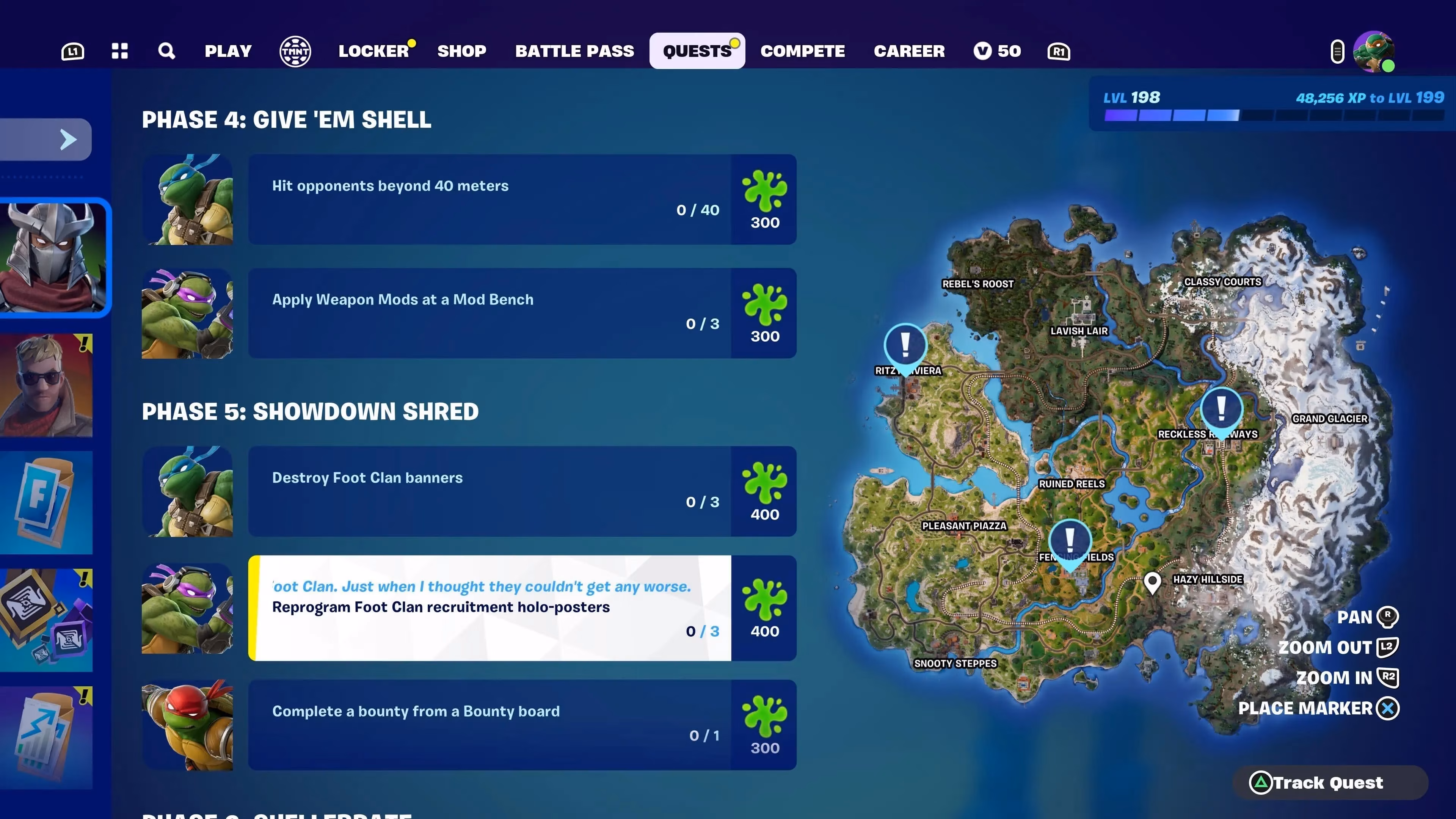 fortnite-tmnt-quest-guide-reprogram-holo-posters-and-destroy-foot-clan-banners-in-2026-image-1